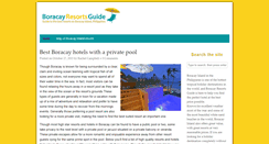 Desktop Screenshot of boracayresortsguide.com